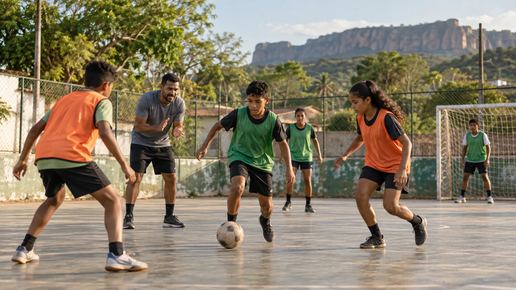 Imagem ilustrativa de atividade esportiva comunitária